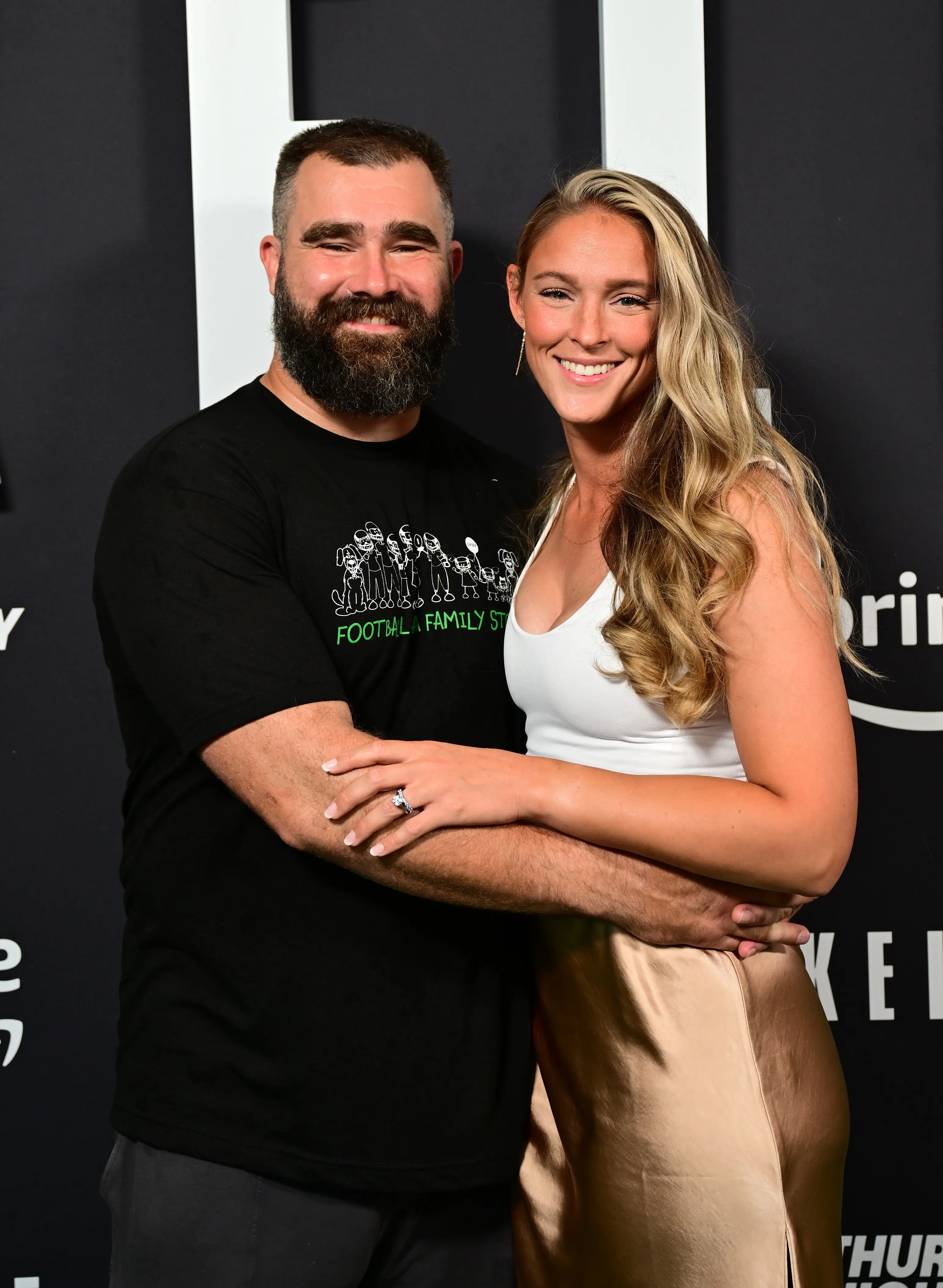 Jason and Kylie Kelce had been out on a date night. (Lisa Lake/Getty Images for Prime Video)