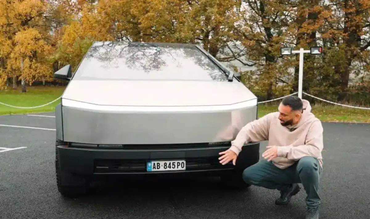 YouTuber Yianni Charalambous is struggling to get his Cybertruck to meet UK road regulations (YouTube/Yiannimize)