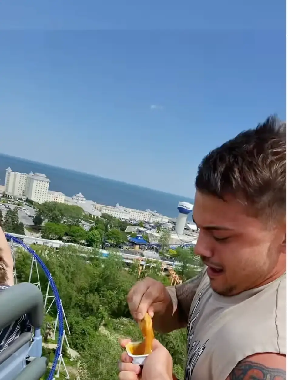 Allen has been banned from Six Flags after the video (Picture: Allen Ferrell TikTok)