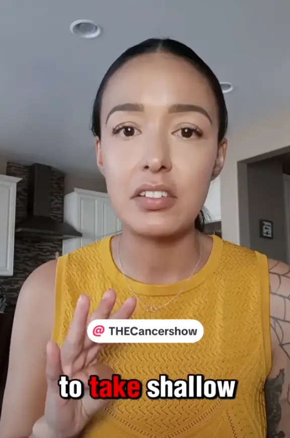 Linda spoke about the symptoms she'd experienced (TikTok/@younglungcancerisathing)