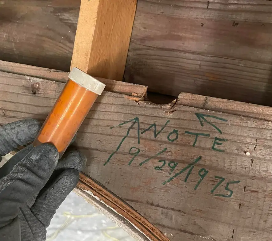 Dakota Mohn found the note while renovating the house.