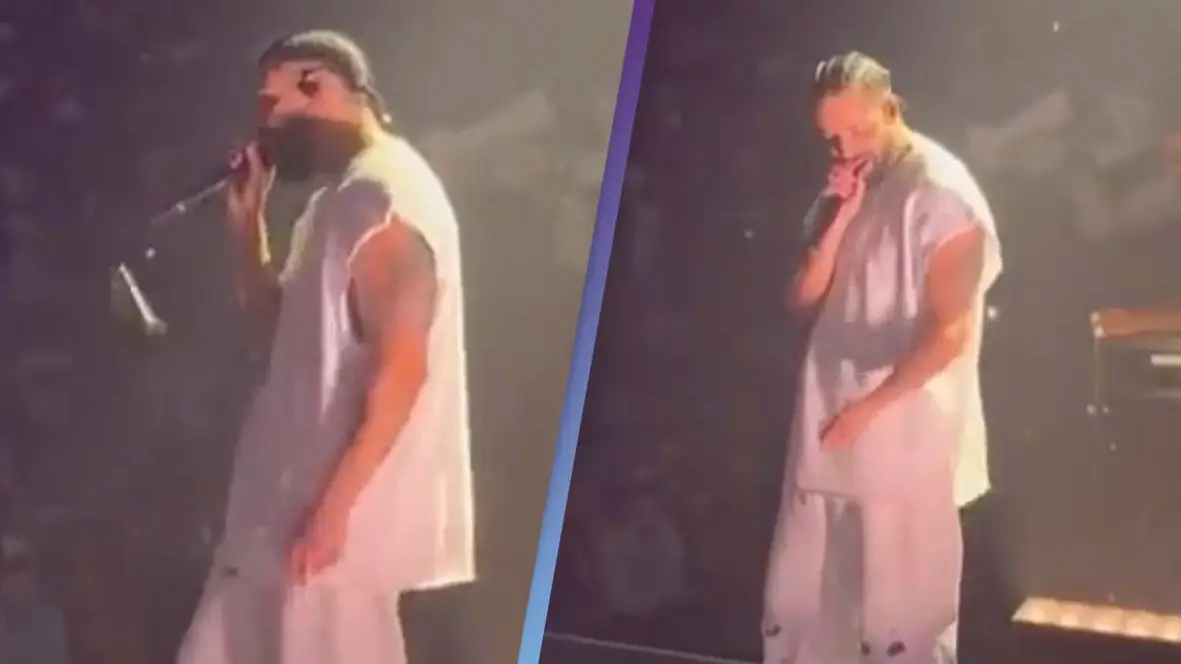 Fan hits Drake with phone after throwing it during concert and people are confused