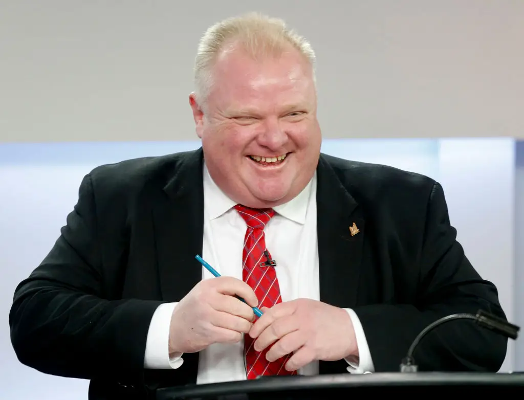 Donald Trump brought the late Rob Ford into the argument (Lucas Oleniuk/Toronto Star via Getty Images)