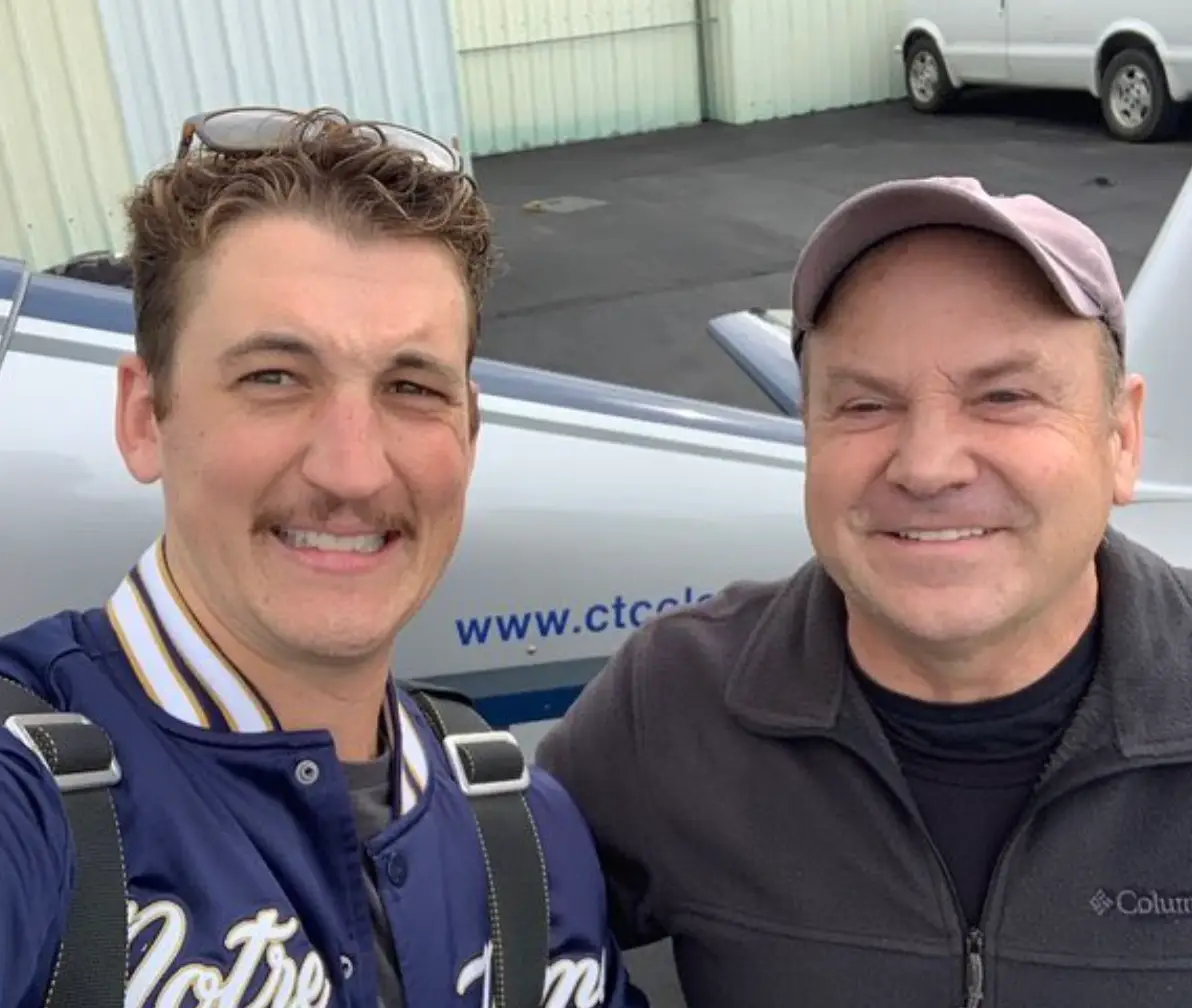 Miles Teller shared the image of the pair of them as part of his tribute online(Miles Teller)