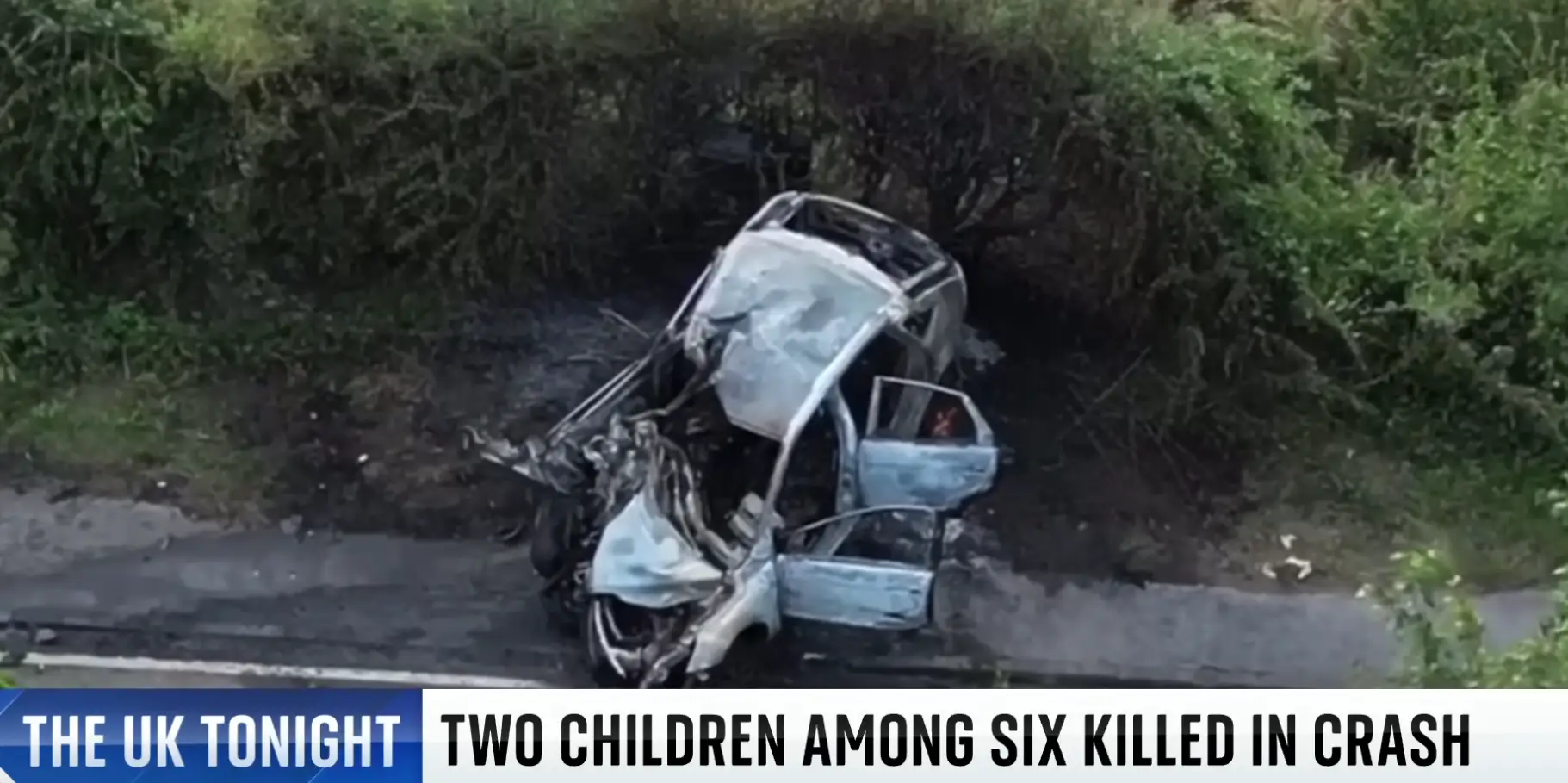The devastating car crash killed six people in total (Sky News)