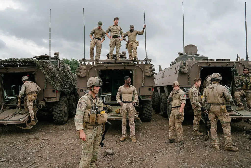 Allied forces report a sharp rise in NATO Jet scrambles to intercept drones near member states' airspace. (Andrei Pungovschi/Bloomberg via Getty Images)