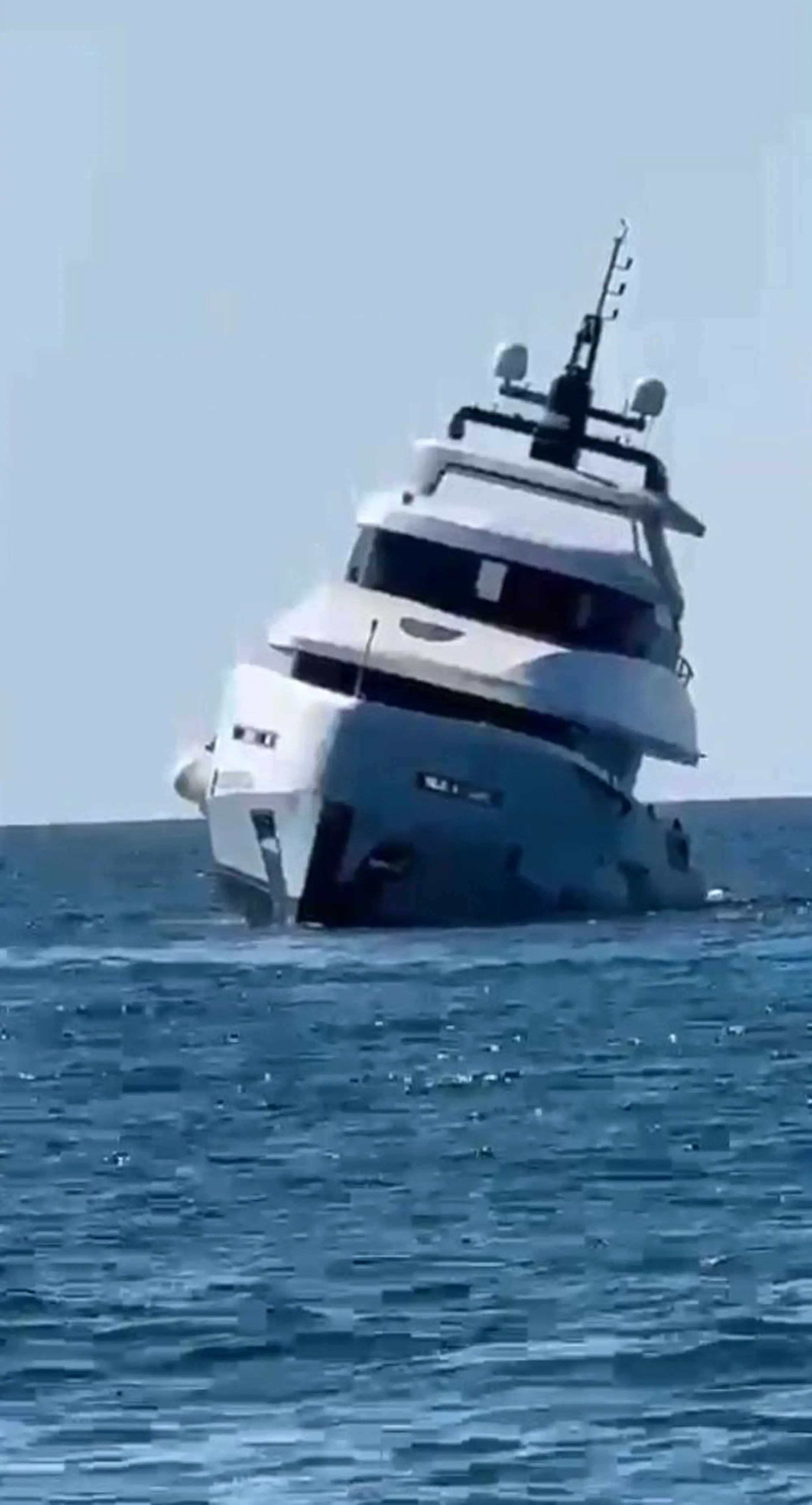 The Dolce Vento, Italian for 'Sweet Wind', began sinking just minutes into its maiden voyage (Newsflash/NX)