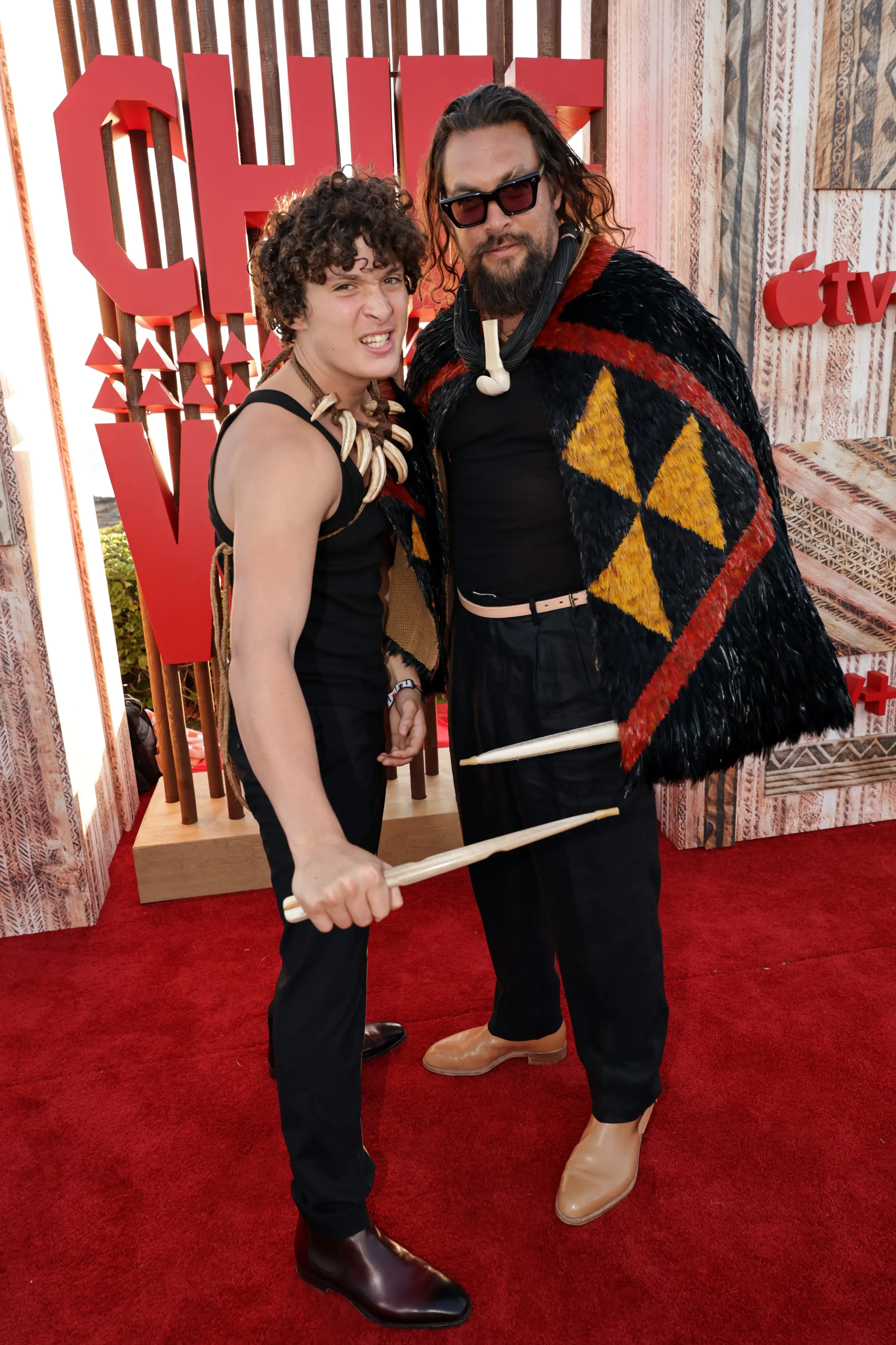 Nakoa-Wolf and Jason Momoa are taking to the big screen together (Eric Charbonneau/Apple TV+ via Getty Images)