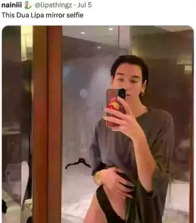 She shocked fans with her racy bathroom picture (Instagram/@dualipa/Twitter)