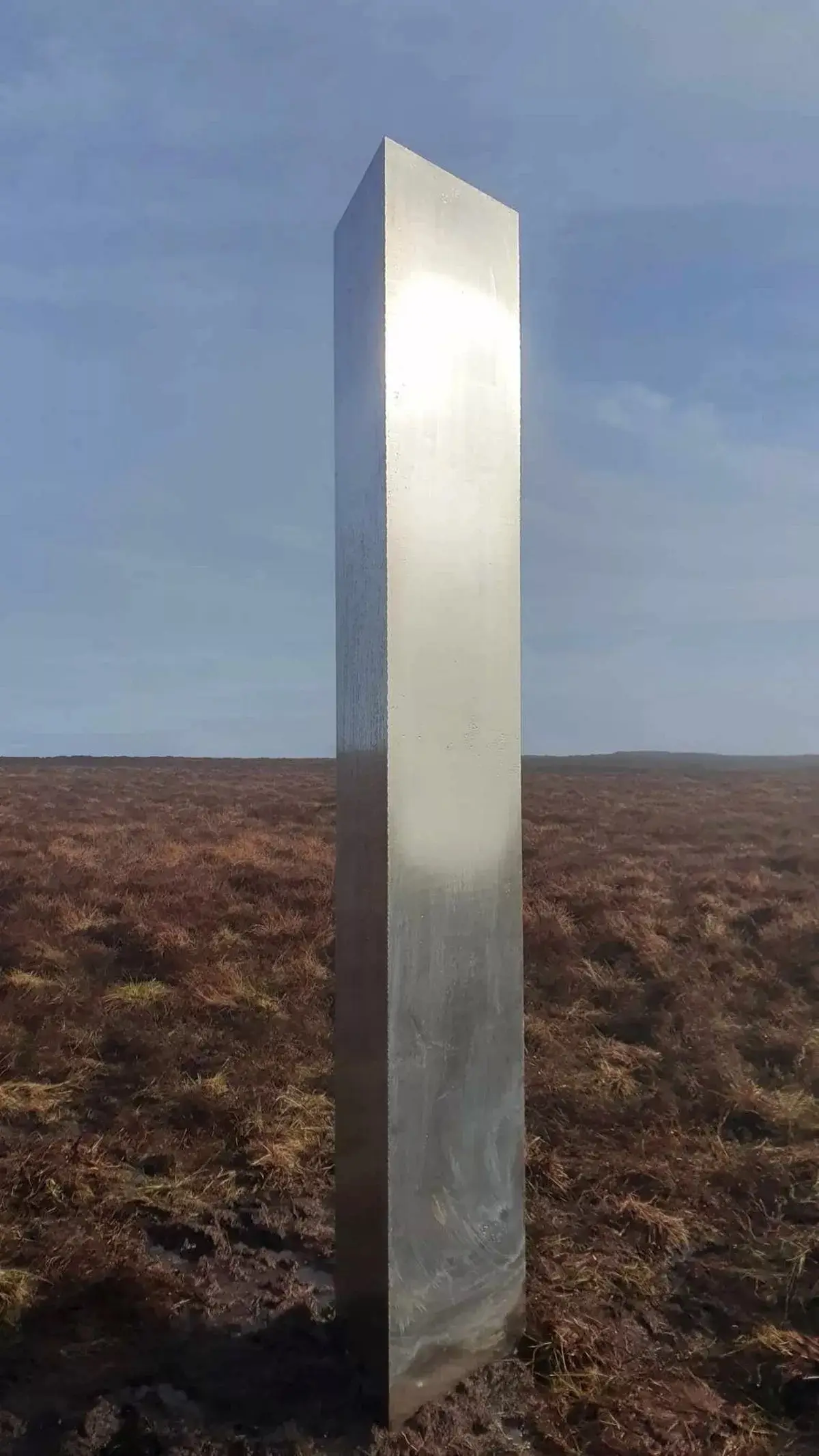 The structure looks like a giant Toblerone.