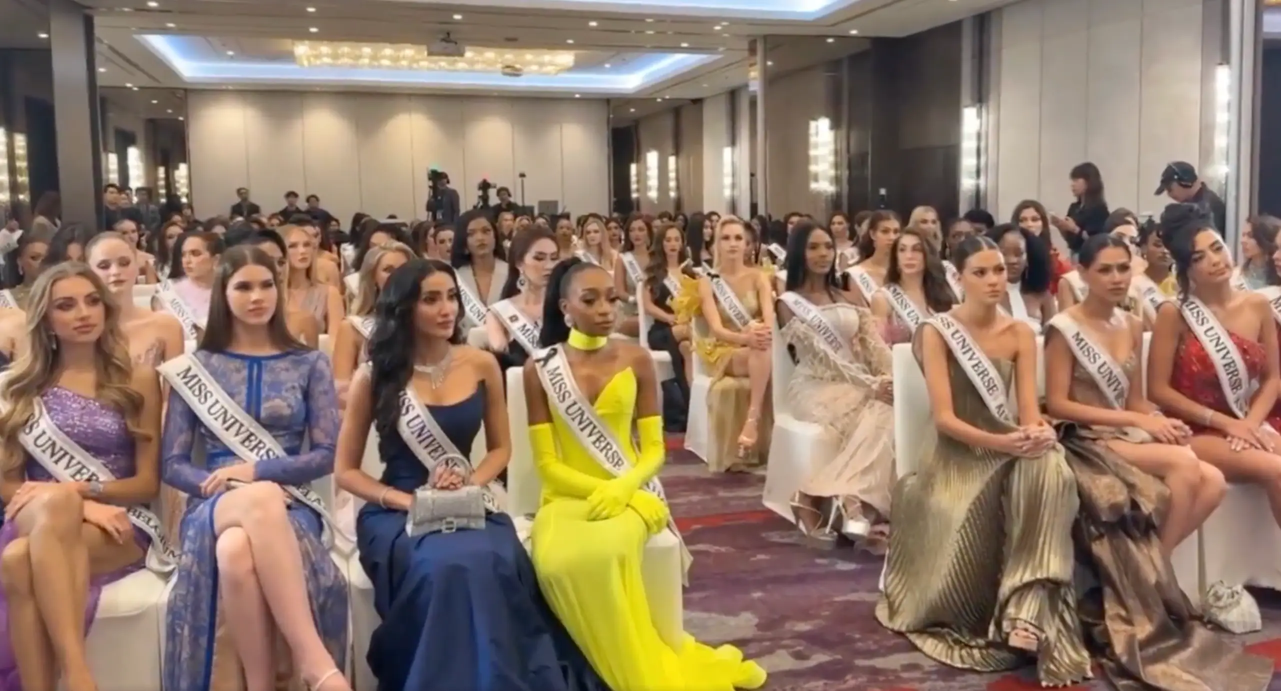 The tense moment went viral earlier in November (Miss Universe Thailand)