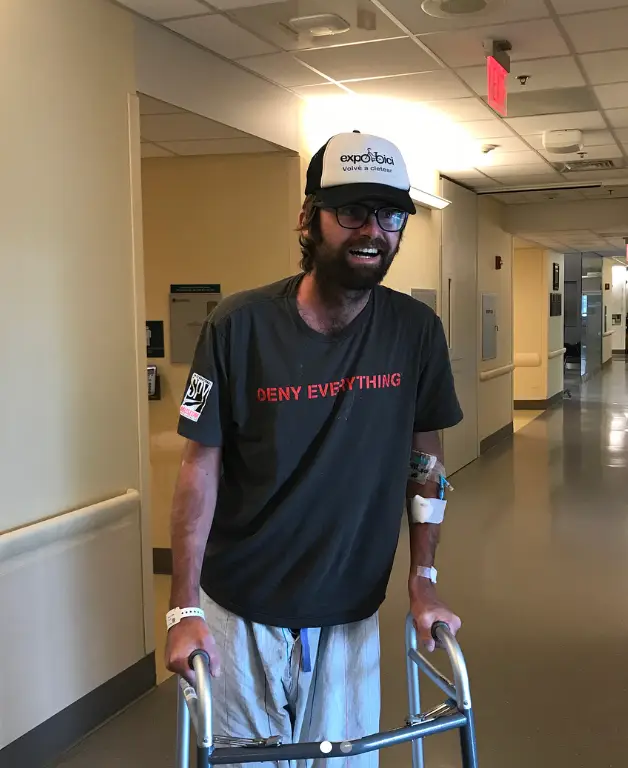 The disease left him unable to walk unaided at one point (Instagram/ @astralgrandad) 