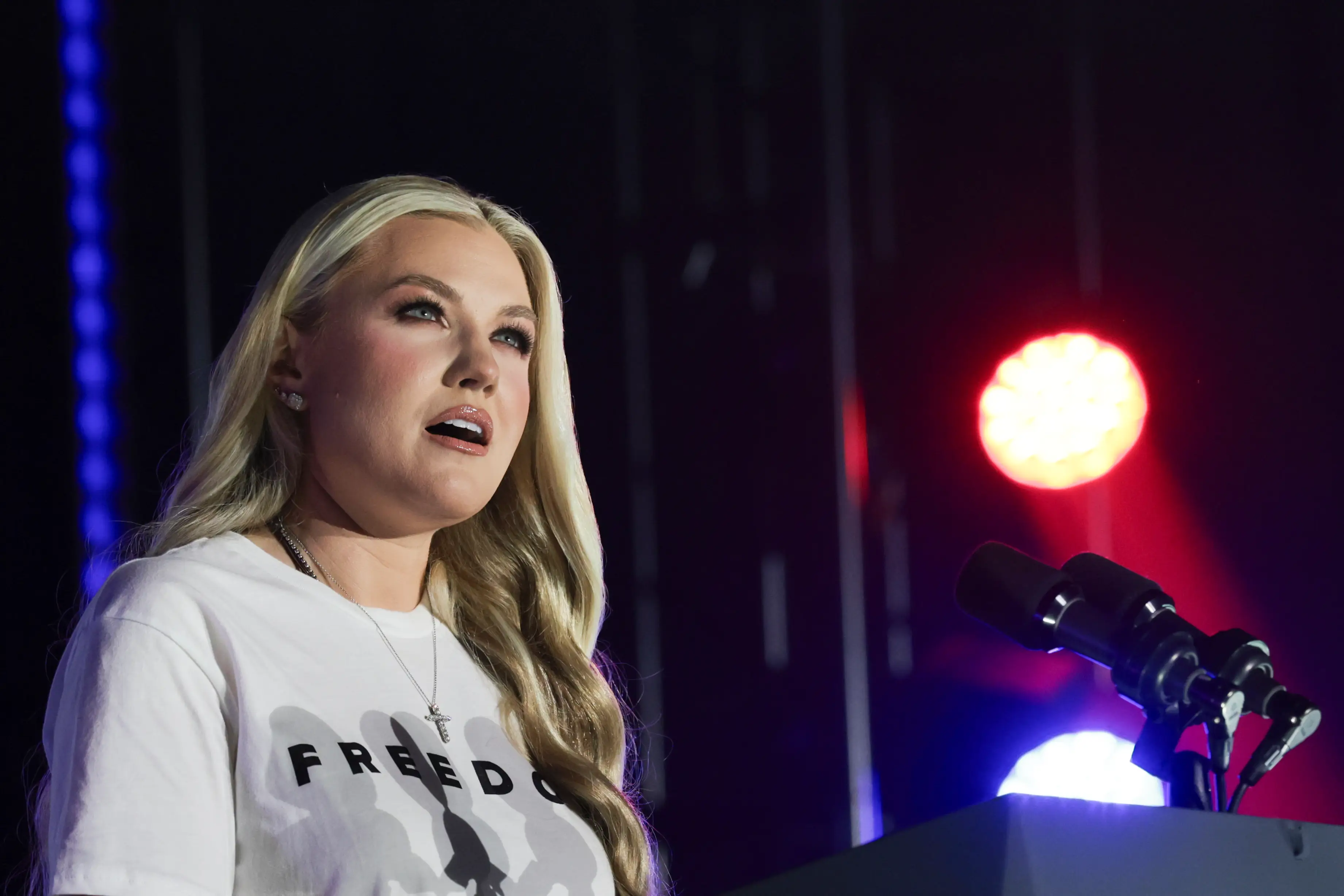 Erika Kirk has taking over as the CEO of Turning Point USA following her husband's death (Jonathan Ernst-Pool/Getty Images)