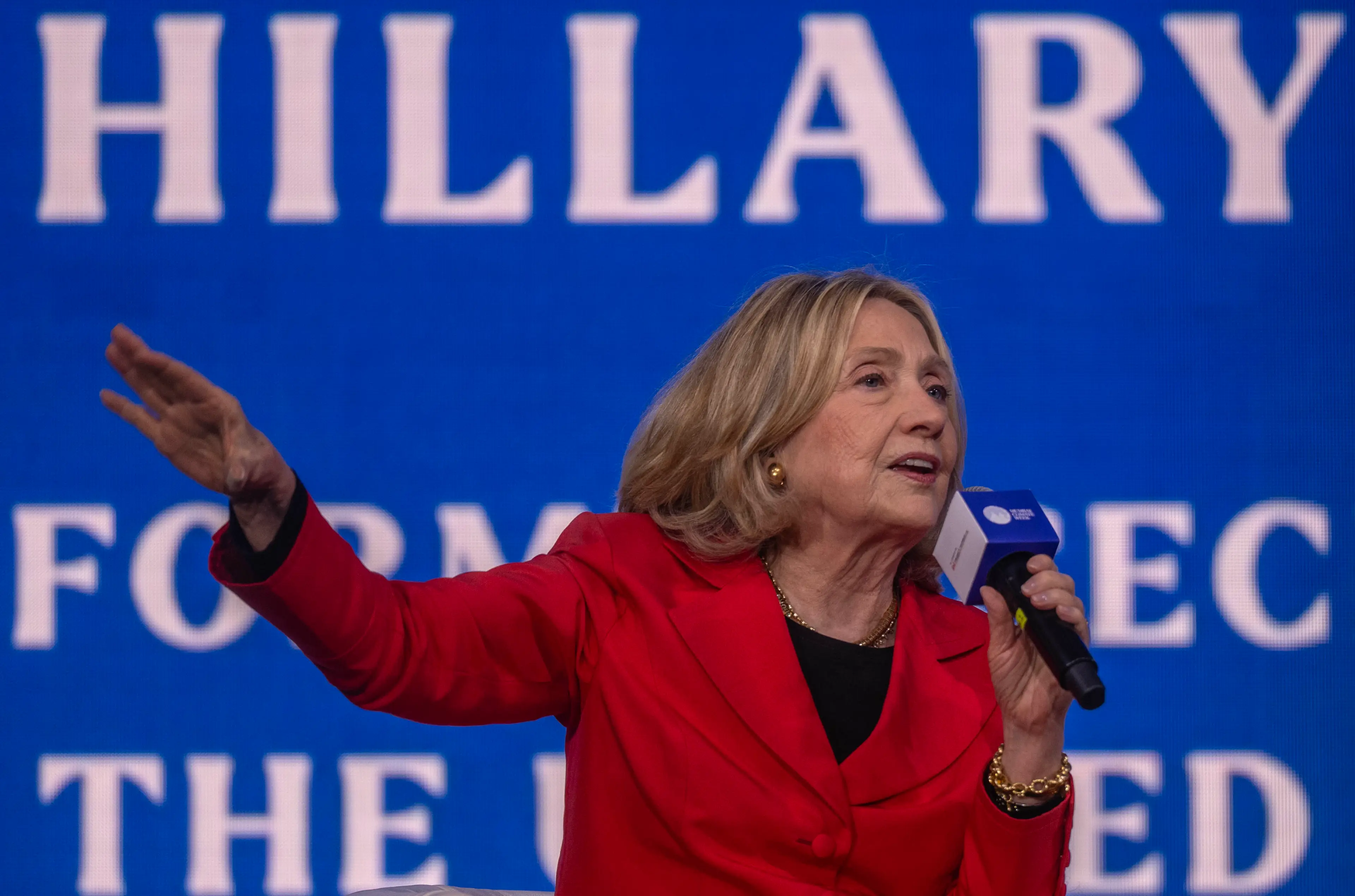 The former first lady's session was interrupted (Satish Bate/Hindustan Times via Getty Images)