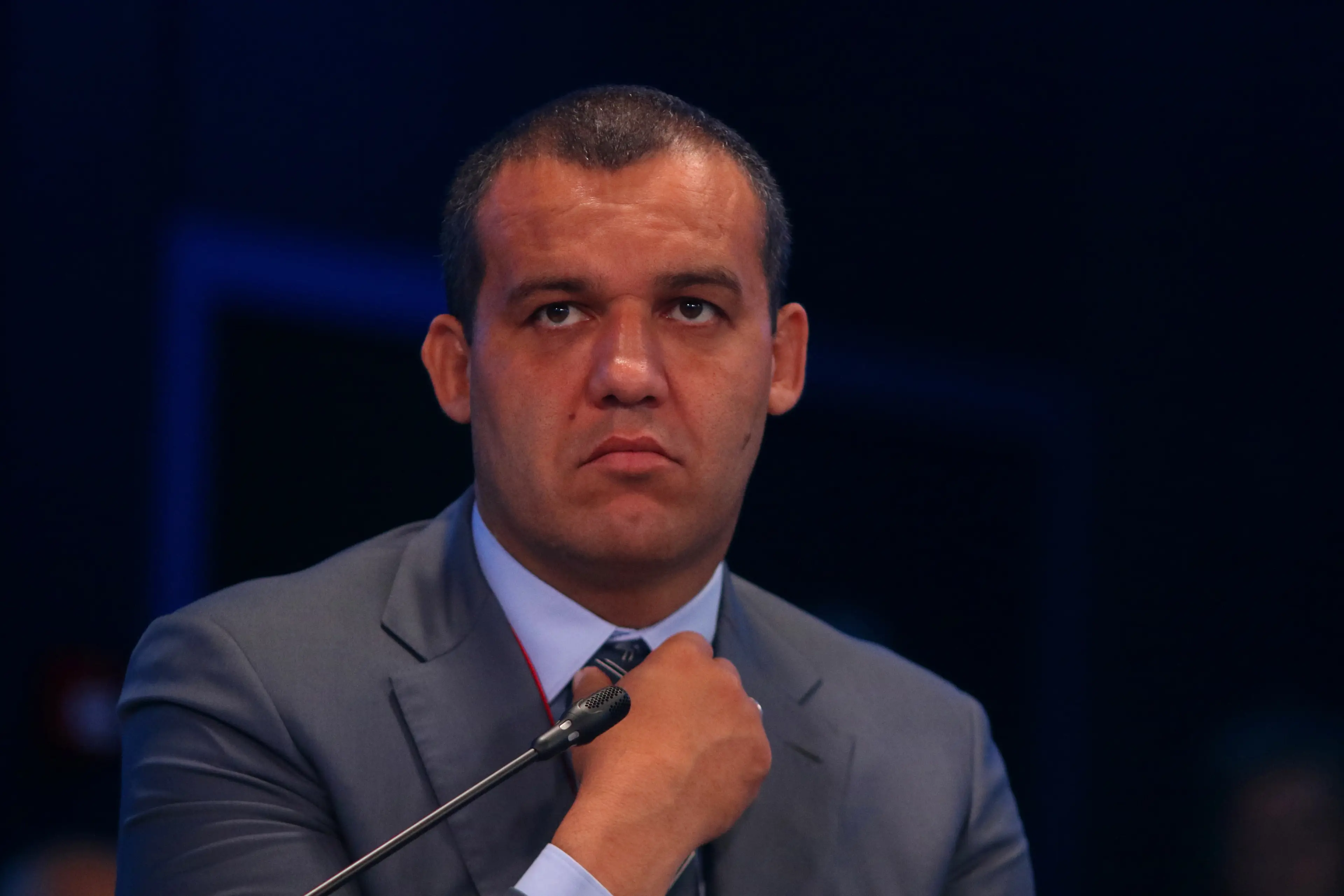 Umar Kremlev called Imane Khelif a man in a recent press conference.(Maksim Konstantinov/SOPA Images/LightRocket via Getty Images)