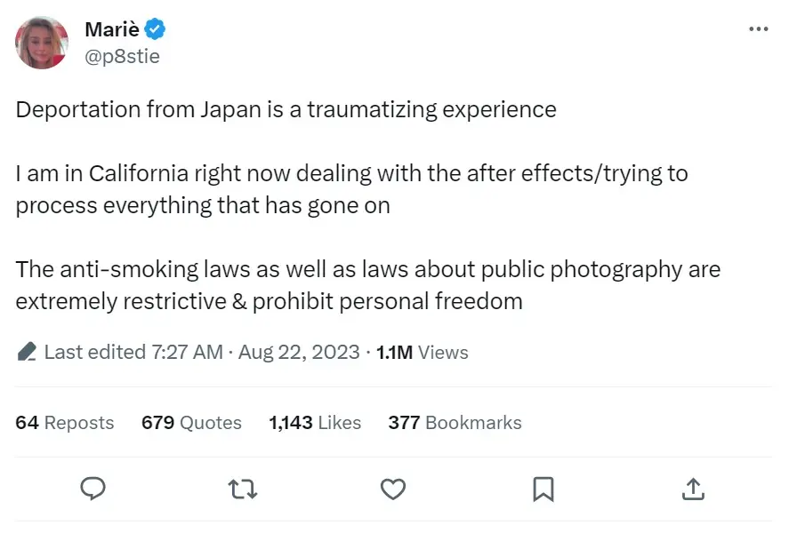 The influencer said she had been through a 'traumatizing experience'.