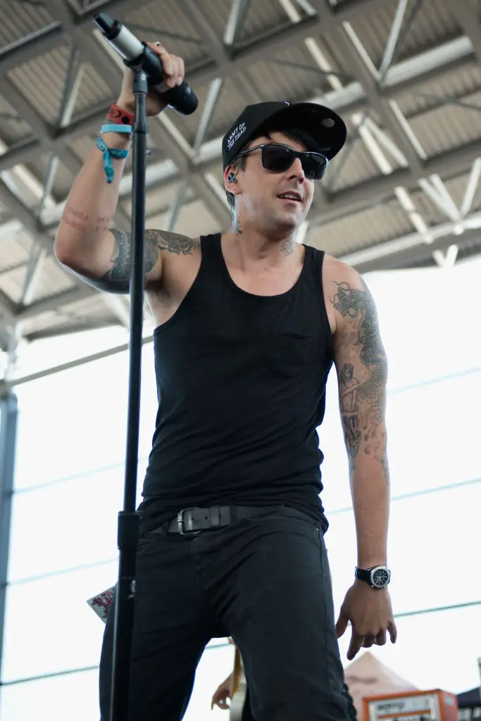 The Lostprophets frontman, pictured just months prior to his arrest, was killed on Saturday (Daniel Boczarski/Redferns via Getty Images)