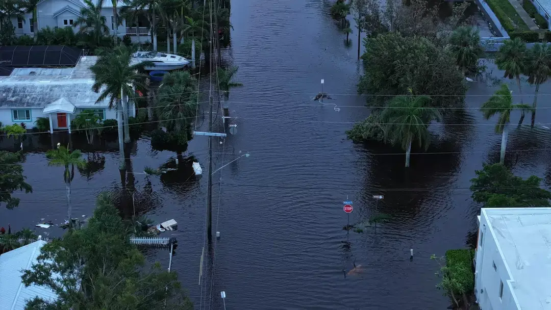 Large parts of Florida were flooded this year in aftermath of Hurricane Milton (Joe Raedle/Getty Images) 