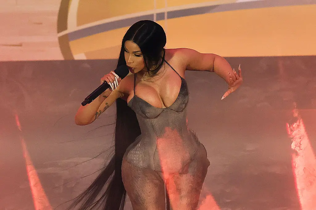 Cardi B performed during the halftime show (Photo by Dustin Satloff/Getty Images)