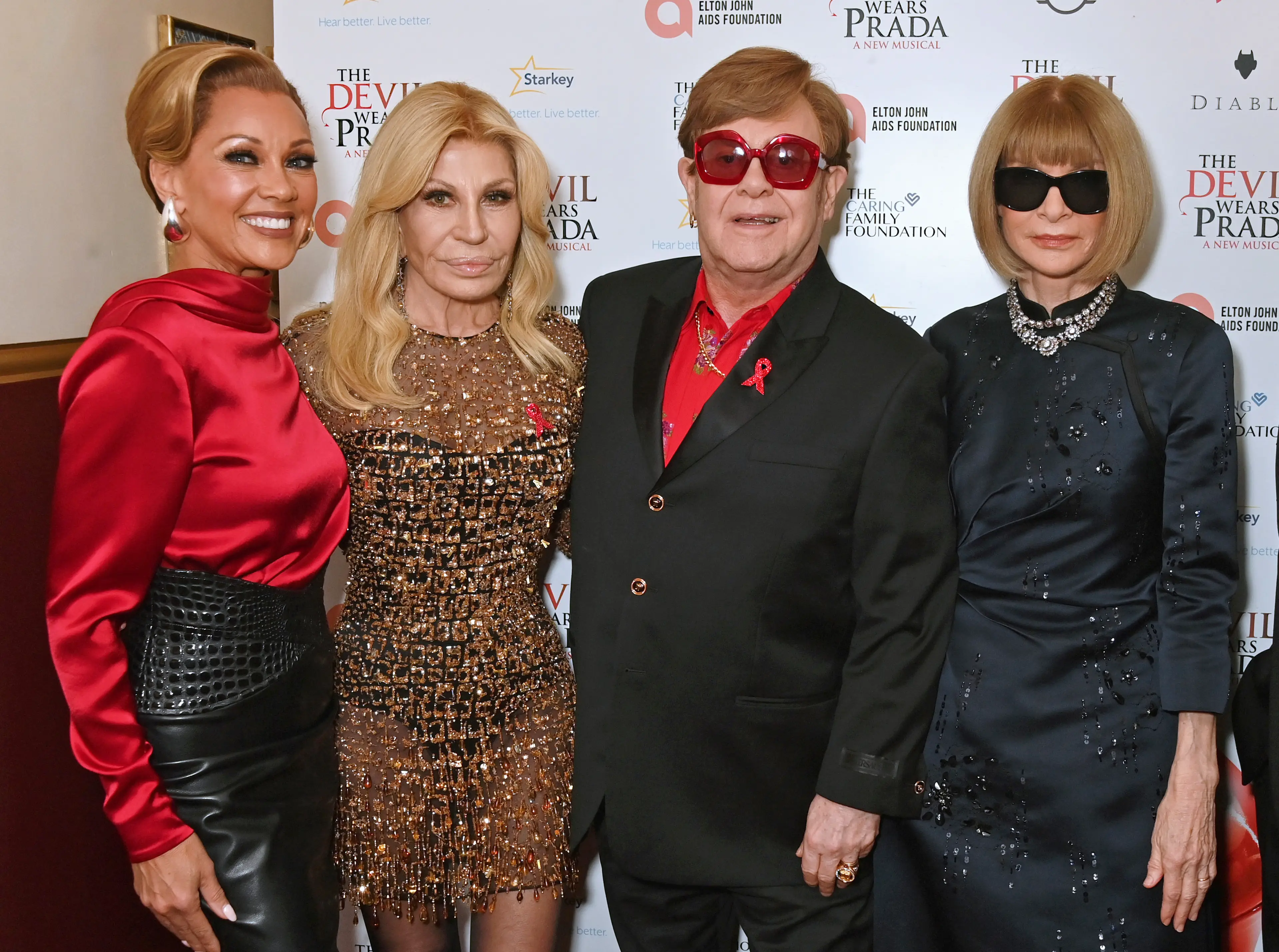 Vanessa Williams, Donatella Versace, Sir Elton John, and Dame Anna Wintour were all in attendance (Dave Benett/Getty Images for The Devil Wears Prada Musical)