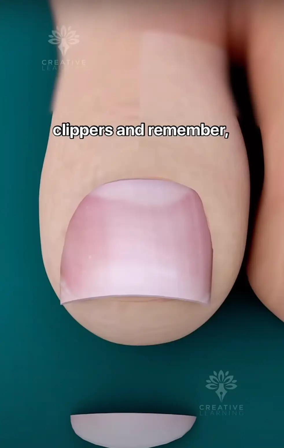 The video documents how to clip your toenails correctly (YouTube/Creative Learning)