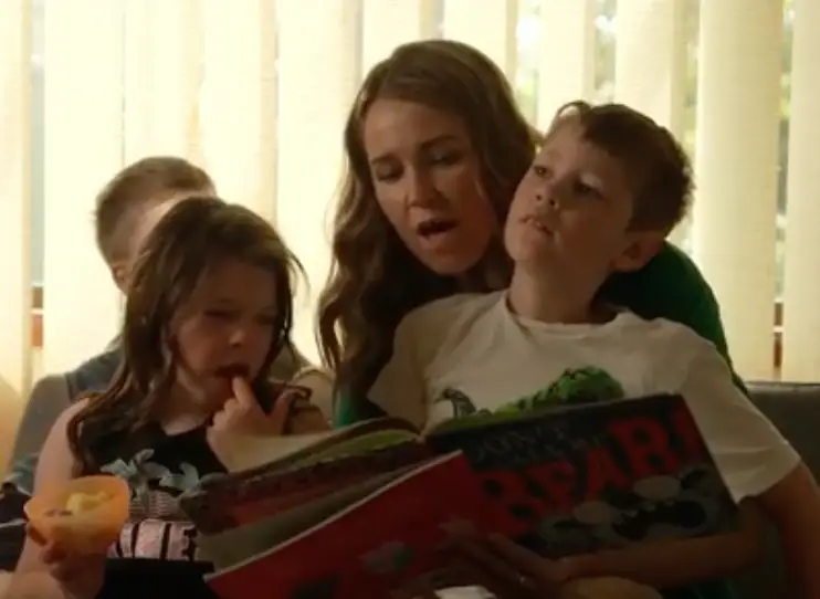 Renee with her three kids.