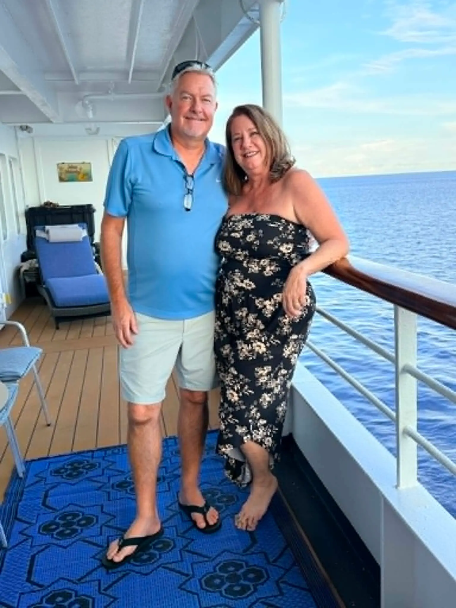 Lanette and Johan describer themself as 'lifers' on the cruise ship (Supplied)