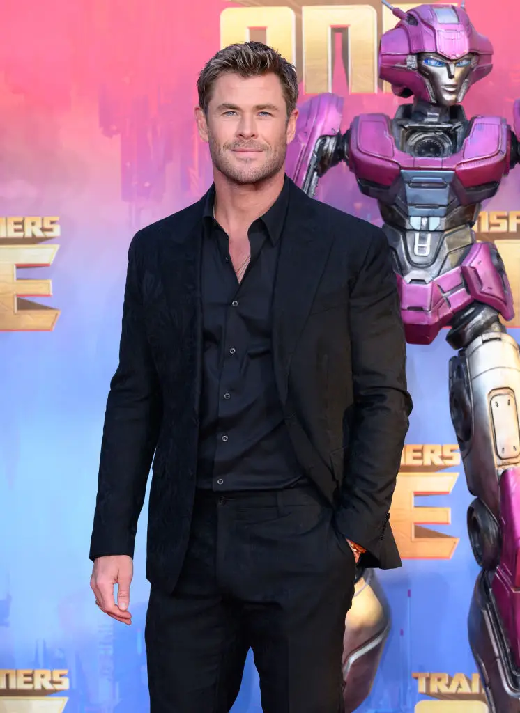 Chris Hemsworth attends the European Premiere of 'Transformers One' at Cineworld Leicester Square on September 19, 2024 in London, England (Karwai Tang/WireImage)