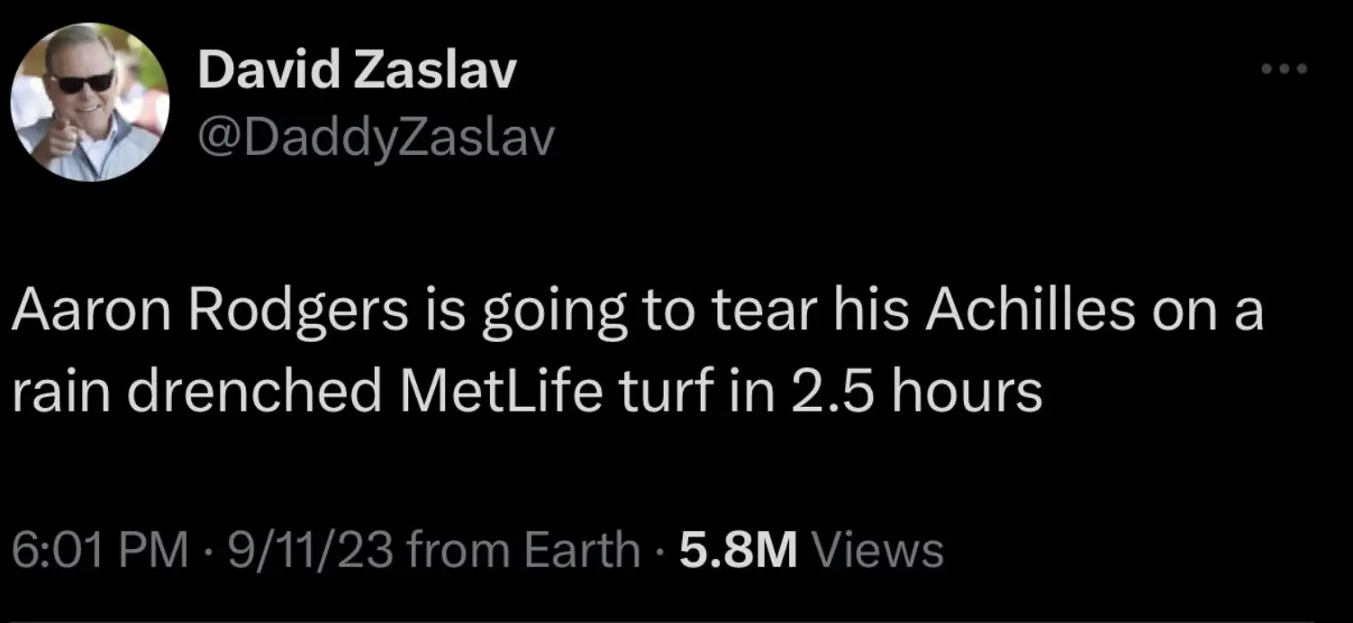 The football fan appeared to predict the future.