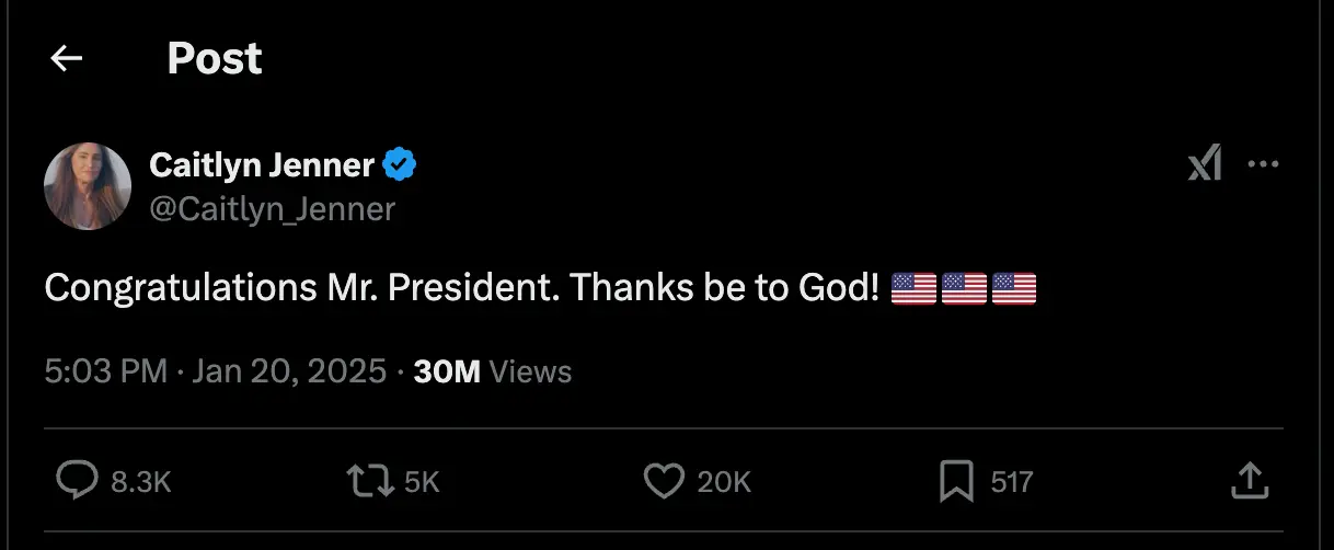 Caitlyn's tweet sparked major backlash (X/Caitlyn Jenner)