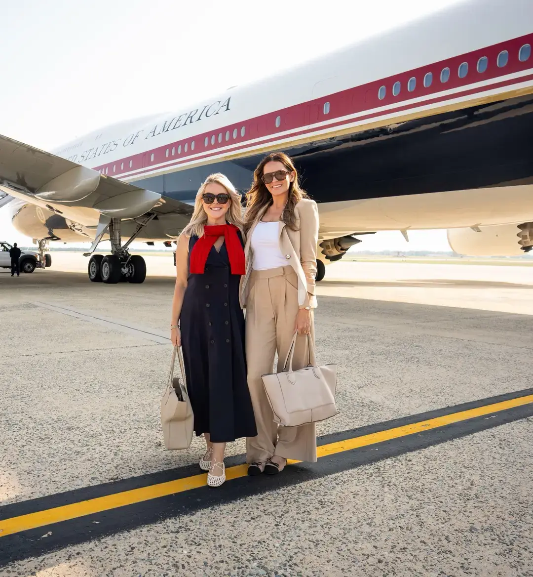 Leavitt shared several pictures of the new Air Force One (X/@karolineleavitt)
