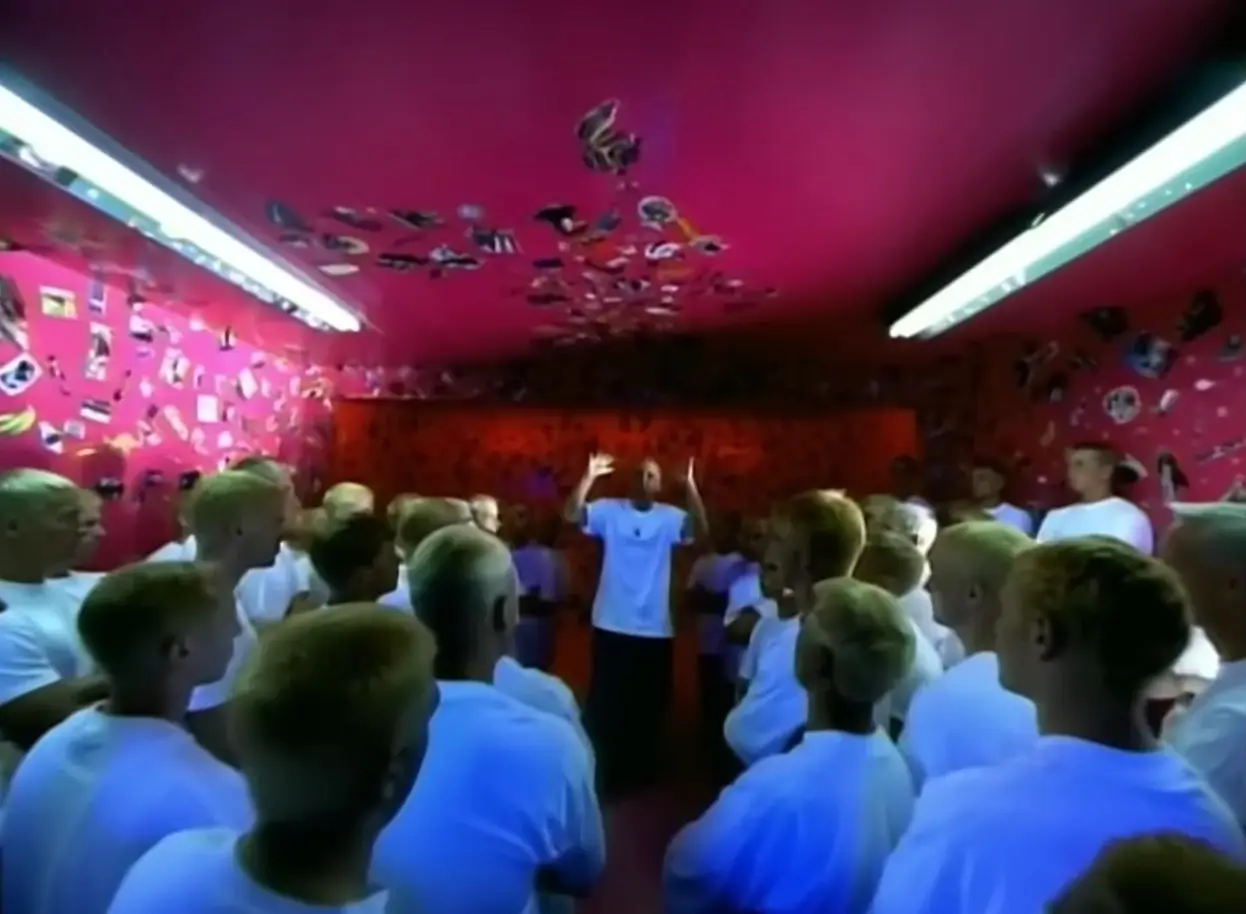 After the fusion of old Slim Shady and Eminem the rapper makes a reference to The Real Slim Shady music video. (Eminem/YouTube)