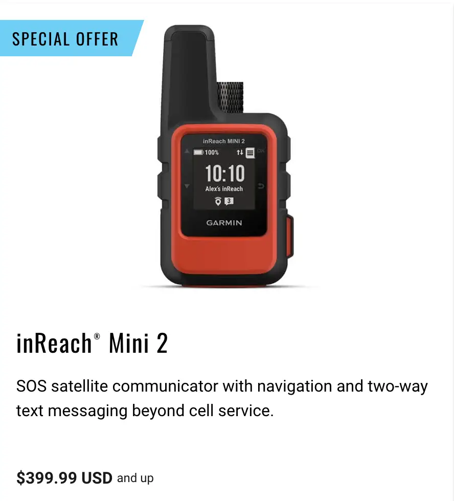 The Garmin inReach Mini 2 - similar to the device Lewis owned before it was confiscated from her in Goa (Garmin)