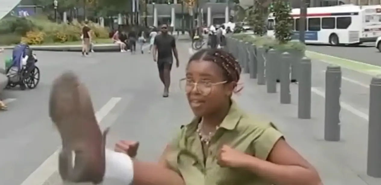 Jameka said she confronted the suspect after trying to warn another runner (ABC7/YouTube/Philadelphia Police Department)