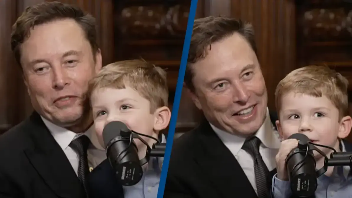 Elon Musk’s son X Æ A-Xii crashes interview and reveals how to pronounce name