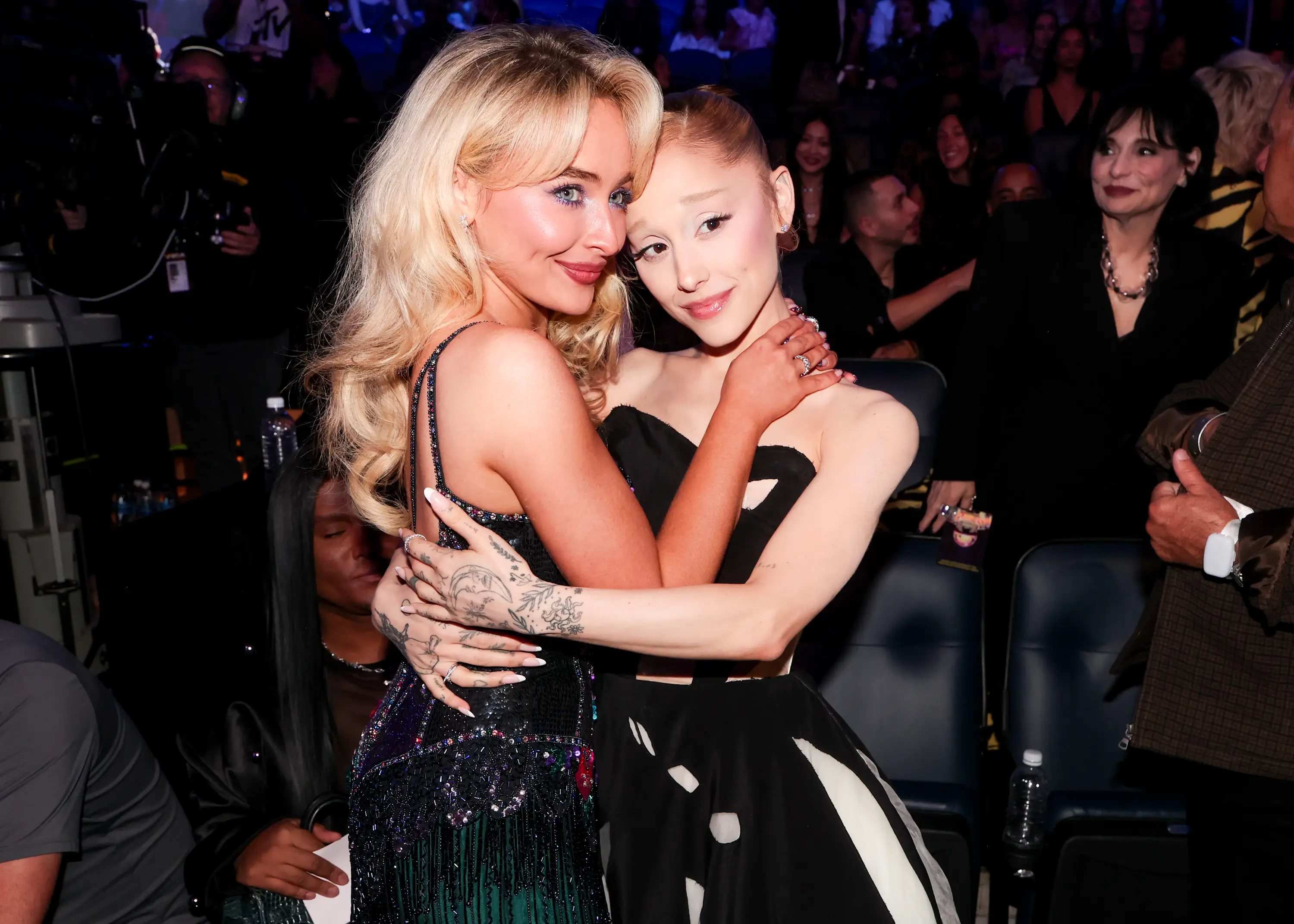 The music stars embraced during the VMAs (Christopher Polk/Billboard via Getty Images)