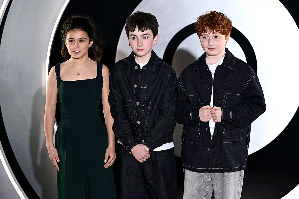 The new cast features Dominic McLaughlin, Arabella Stanton and Alastair Stout as Harry Potter, Hermione Granger and Ron Weasley. (Photo by Gareth Cattermole/Getty Images)