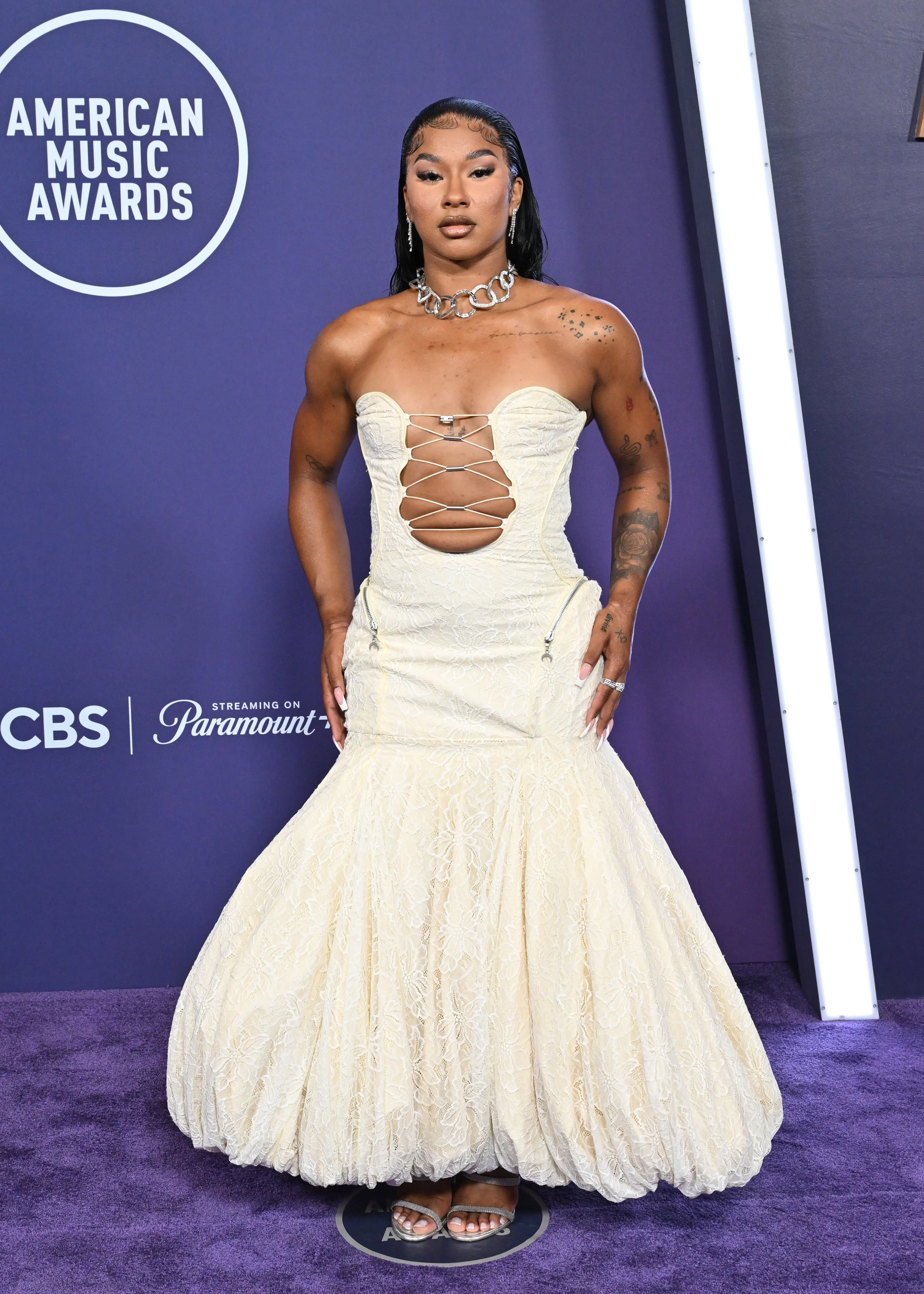 Jordan Chiles' outfit raised eyebrows at last year's AMAs (Axelle/Bauer-Griffin/FilmMagic)