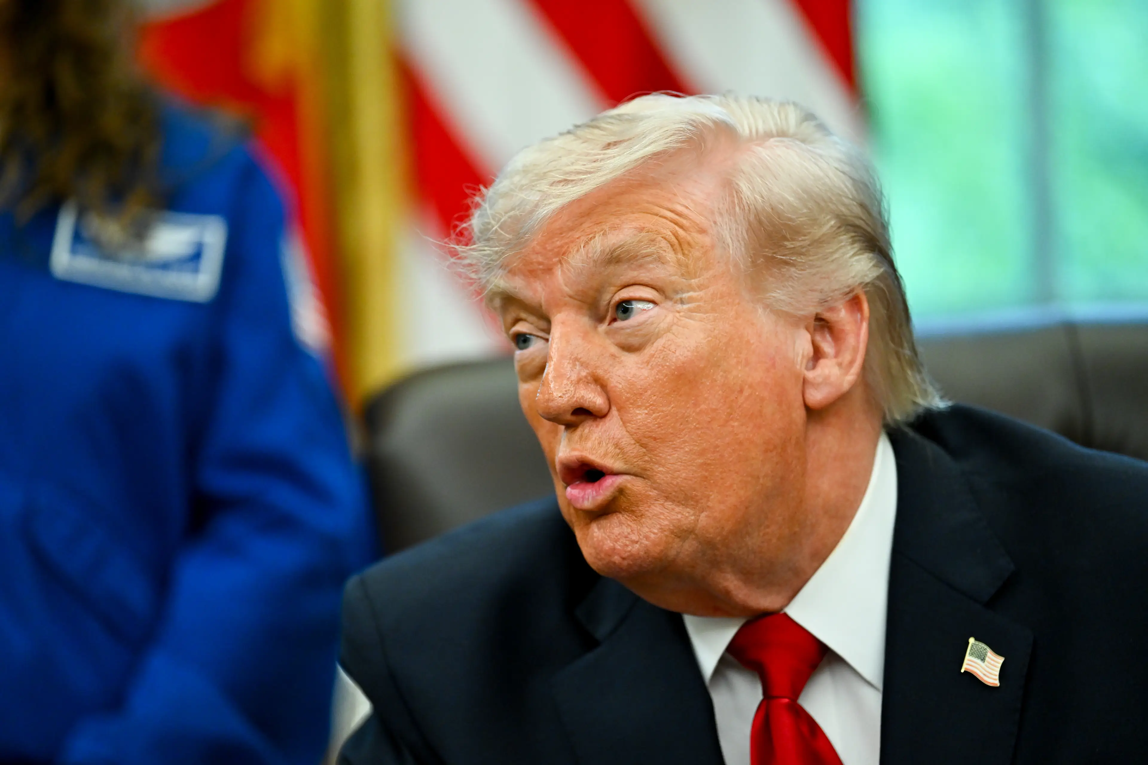 The president spoke about UFOs in the Oval Office this week (Graeme Sloan/Bloomberg via Getty Images)