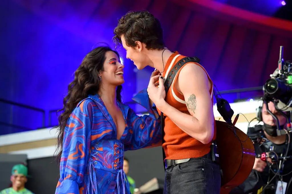 Camila Cabello and Shawn Mendes dated between 2019 and 2021 before splitting and briefly rekindling in 2023. (Kevin Mazur/Getty Images for Global Citizen)