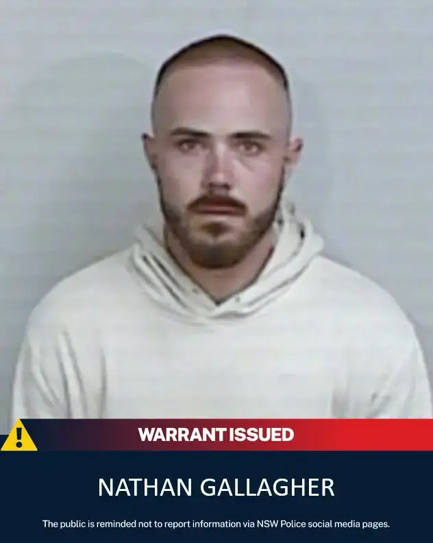 Nathan Gallagher was arrested in Australia in December 2025 and charged with three offenses relating to an alleged domestic violence incident. (NSW Police Force)
