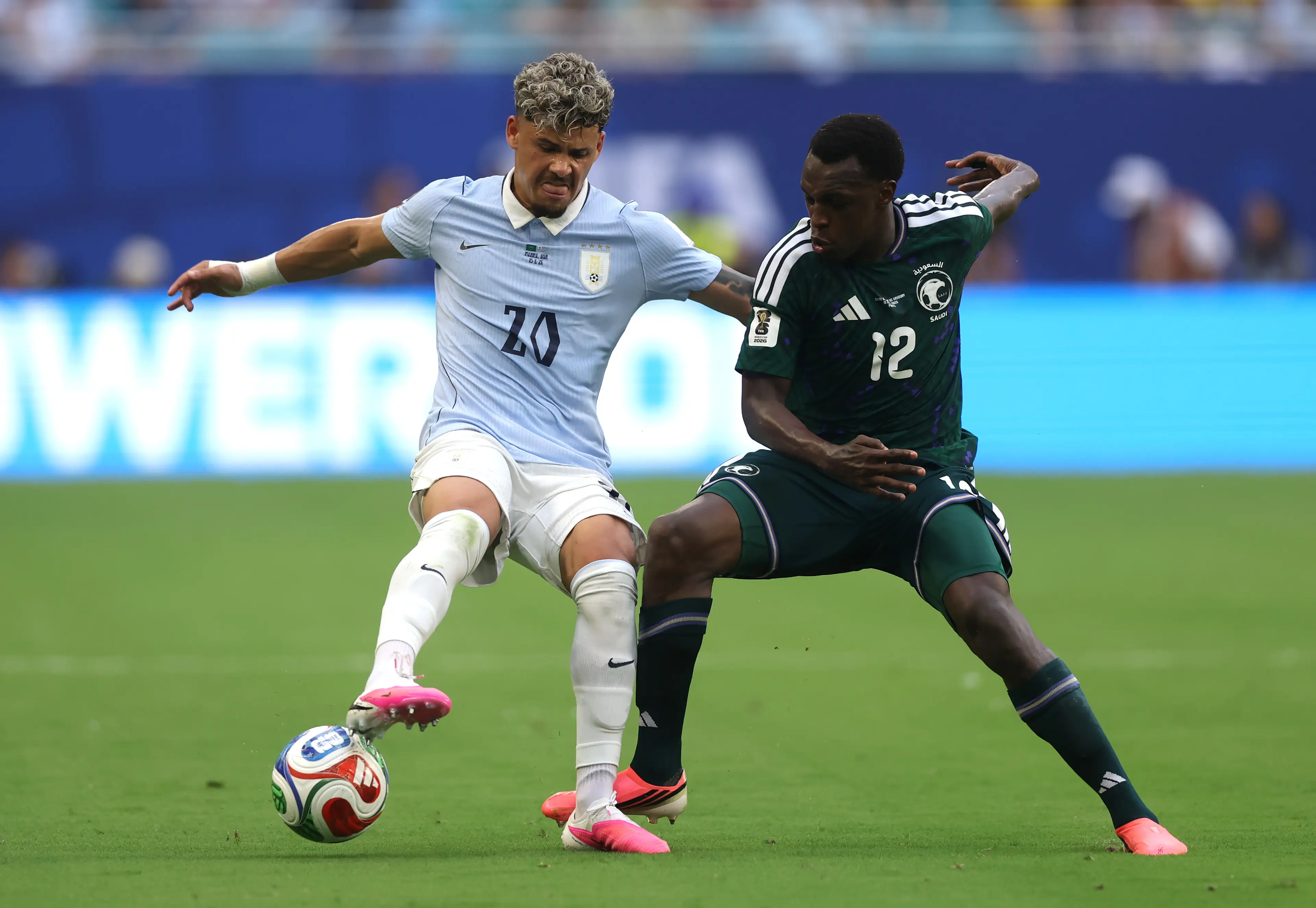 Pink boots have been sported by the majority of players taking part in the this year's World Cup (Lars Baron/Getty Images)