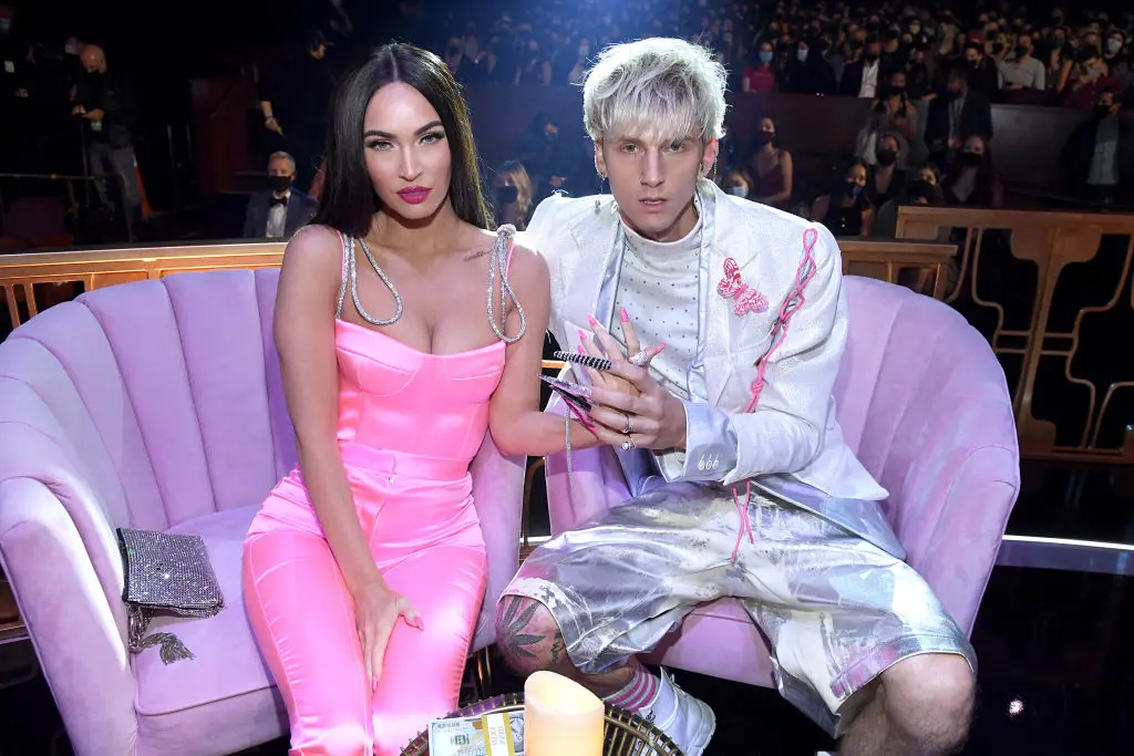 Megan Fox most recent public romance was with musician Machine Gun Kelly, born Colson Baker, whom she dated on and off for nearly five years, including a period of engagement, before the pair split in late 2024. (Photo by Kevin Mazur/Getty Images for iHeartMedia)