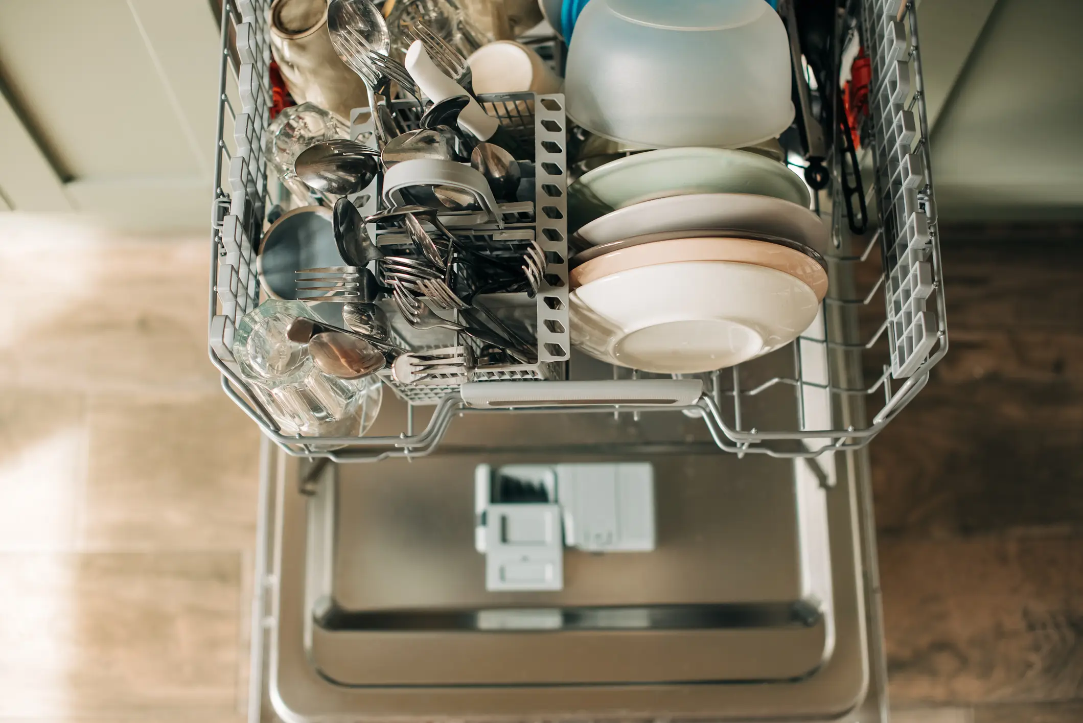Dishwasher top shelves are occasionally moveable (