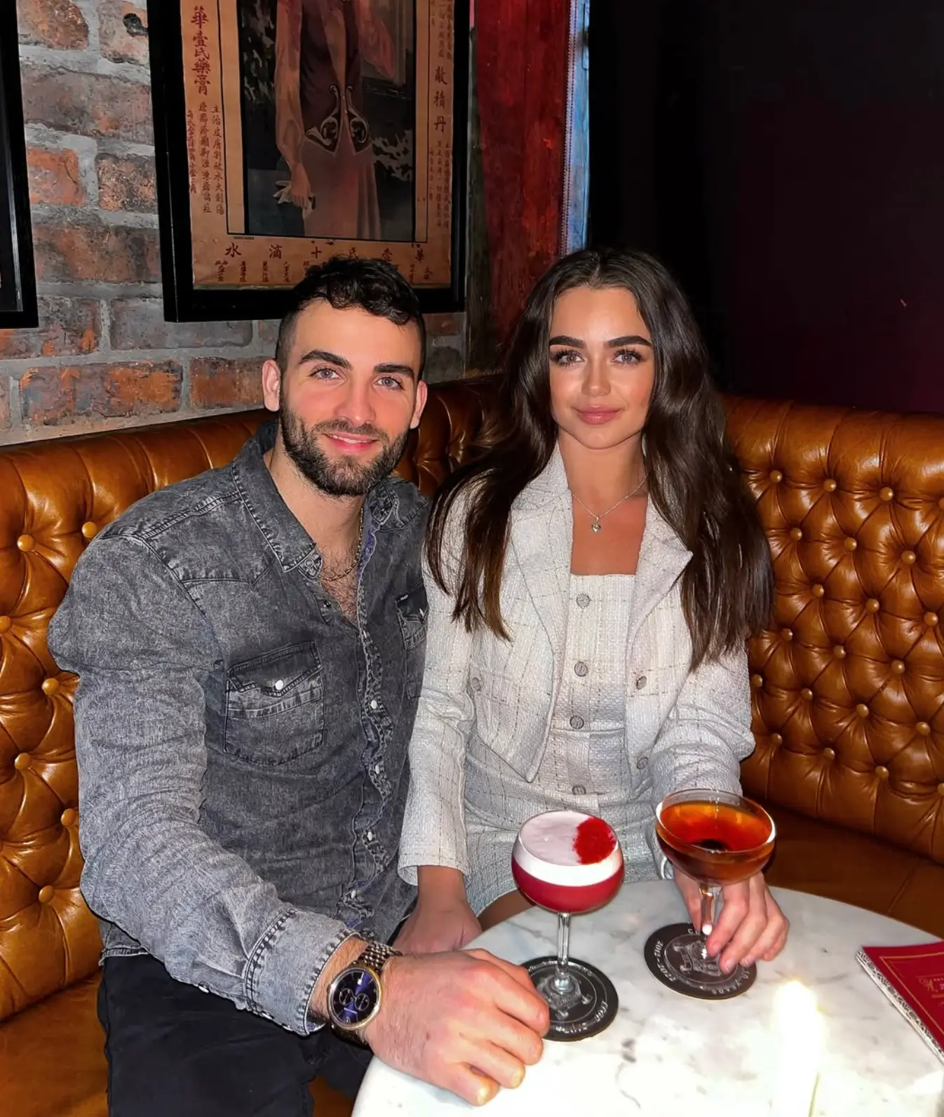 O'Connor pictured with her husband in February, whom she married just 13 days before her death (Instagram/georgiaoconnor_1)