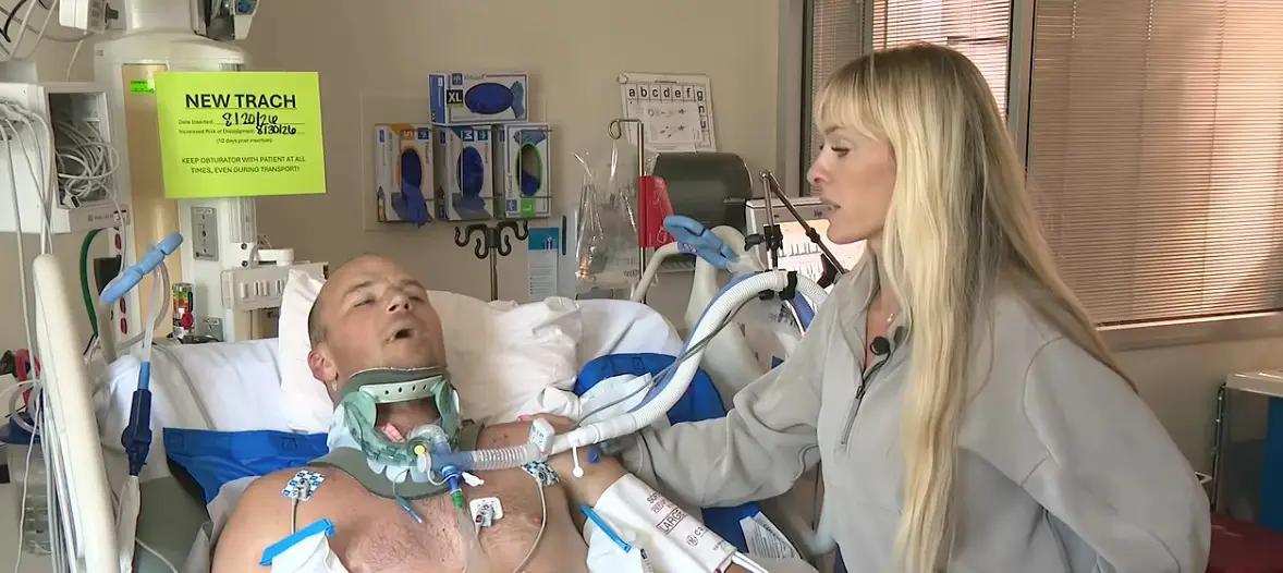 His wife Rose has been by his side throughout the ordeal. (CBS LA/YouTube)