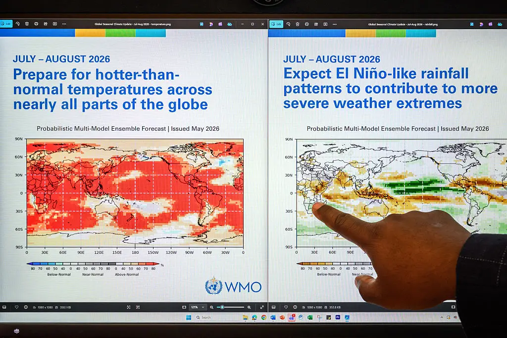 The WMO map reveals how the El Nino will impact the world (Fabrice COFFRINI / AFP via Getty Images)