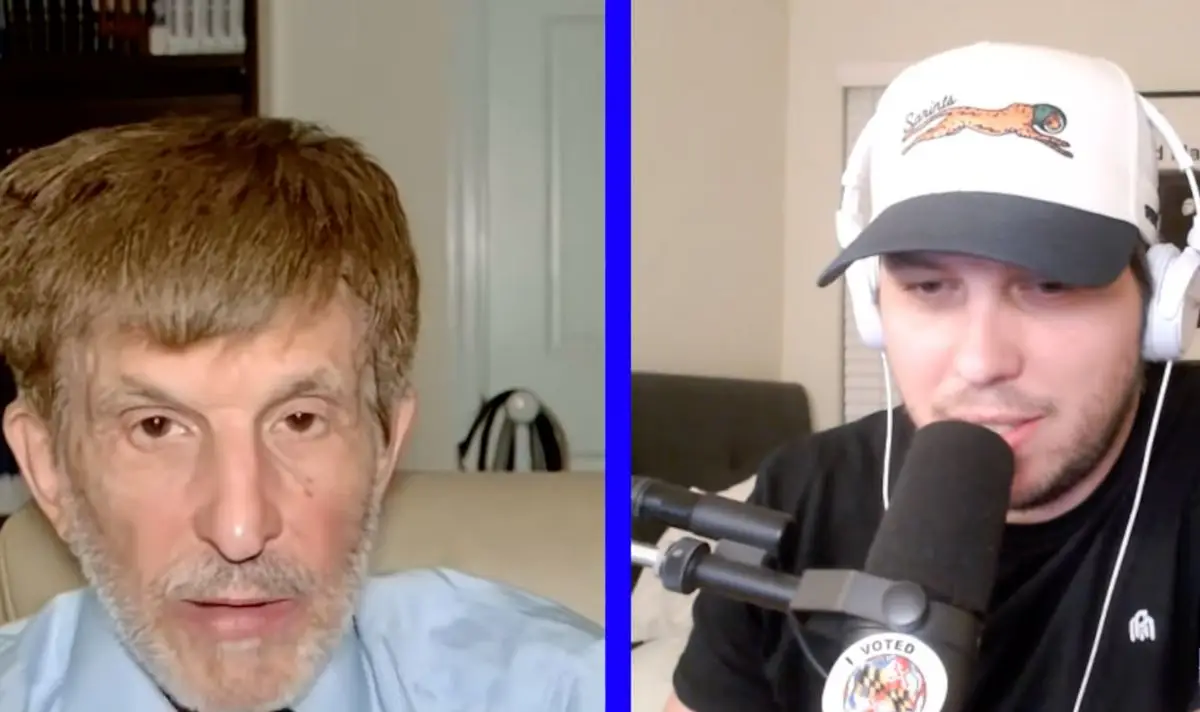 Allan Lichtman and his son Sam live reacted to the US election results (YouTube/AllanLichtmanYouTube)