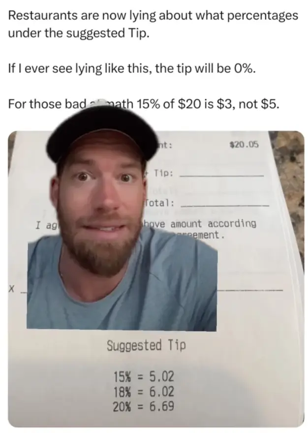 The TikToker pointed out the discrepancy.