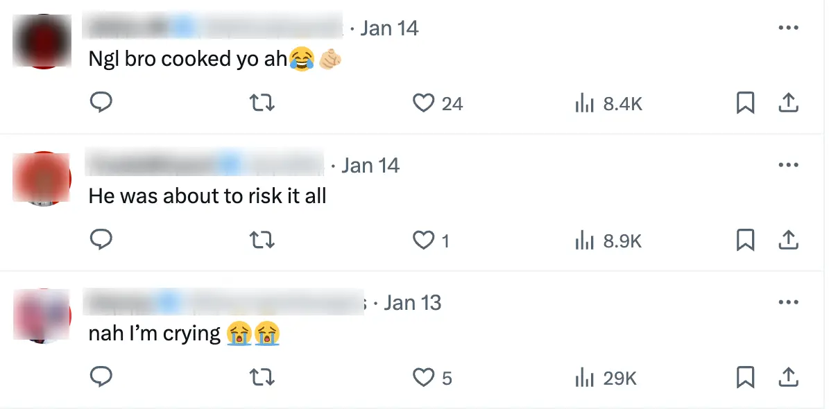 People on X undeniably found the situation quite entertaining.